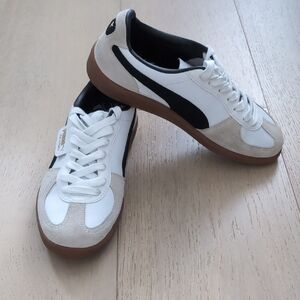 Puma Palermo White Sneakers Beige Suede